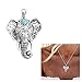 Zealmer Simple Retro Silver Plated Long Chain Pendant Necklace