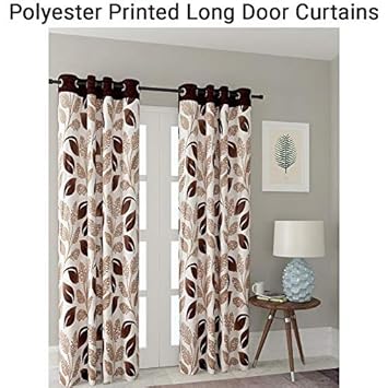 Buy Cortina Polyester Floral Printed 2 Long Door 9ft Curtains For