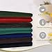 ComforHome Solid Soft Velvet Window Curtain Rod Pocket Drapes Dark Green 52