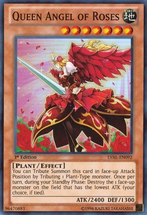 Yu-Gi-Oh! - Queen Angel of Roses (LVAL-EN092) - Legacy of the Valiant - Unlimited Edition - Super Rare
