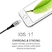 Zdatt Short iPhone Lightning Cable Apple MFi Certified 4 inch Durable Nylon Braided Lightning to USB Sync Charging Cord Cables with Aluminum Connector for iPhone 8/7/7 Plus/6s/6 Plus/5s/SE,iPad-Black