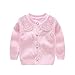 XIAOHAWANG Knitted Baby Girls Cardigan Toddler Button Sweaters (6 Monthes, Pink)