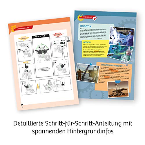 KOSMOS 620028 Roboter-Arm, Modellbausatz für deinen elektrischen Roboterarm, mit 5 Motoren und Steuereinheit, Einführung in die Welt der Robotik, Experimentierkasten – Bild 7