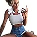 GONKOMA Womens Casual Slim Sleeveless Fitness Vest Tank Cami Blouse Crop Top