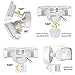 SOLLA 1600LM Dusk to Dawn Motion Sensor Light Outdoor, LED Security Lights, 3 Head Dimmable Flood Light,5000k, IP65 Waterproof for Yard, Patio, Porch