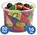 Plastic Food Storage Containers with lids - Foodsavers Deli Cups / Foodsavers for Portion Control & Miscellaneous - Commercial Duty, Watertight & Leakproof (16oz, 50pcs)