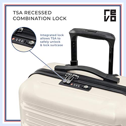 REVO Arro Hardside Luggage with Spinner Wheels, Made in USA, CarryOn