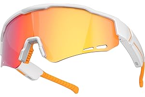 KONLEYA Cycling Bluetooth Sunglasses, Smart Sports Glasses for Men Women, Bluetooth 5.2 with UV400 Protection Outdoor Glasses for Running Driving Fishing Golf