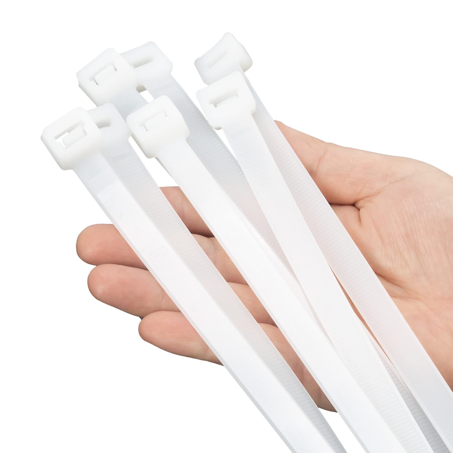 Photo 1 of XINGO 12 inch White Zip Ties Heavy Duty 100 PCS, 200 LBS Ultra Strong Plastic Wire Ties, Large Cable Ties Extra Long Tie Wraps, Indoor and Outdoor UV Resistant