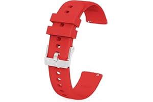 NBONAL Silicone Watch Band with Quick Release for Women Men Soft thin Strap for Replacement