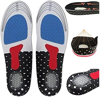 MIUINCY Men's &amp; Women's Orthotic Arch Support Comfort Foot Massage Gel Heel Cushion Comfort Silicone Sport Running Shoe Trainer Boots Insoles Pad (1 Pair) (Men's (8-12 US))