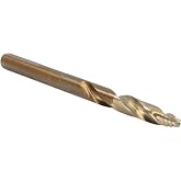 Drill America 9/16" Cobalt Stepped Drill Bit with 1/2" Reduced 3-Flat Shank, Gold Oxide Finish for Drilling Acrylic, Steel, Hard Metals, GSC Series