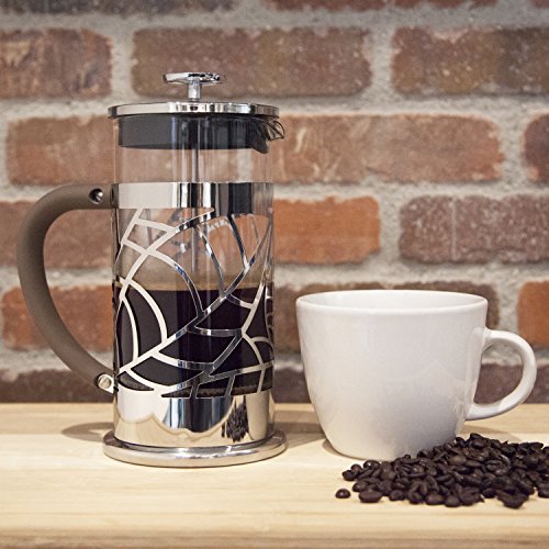 image for Cofina French Press Coffee Maker - 34 oz Large Stainless Steel & Glass