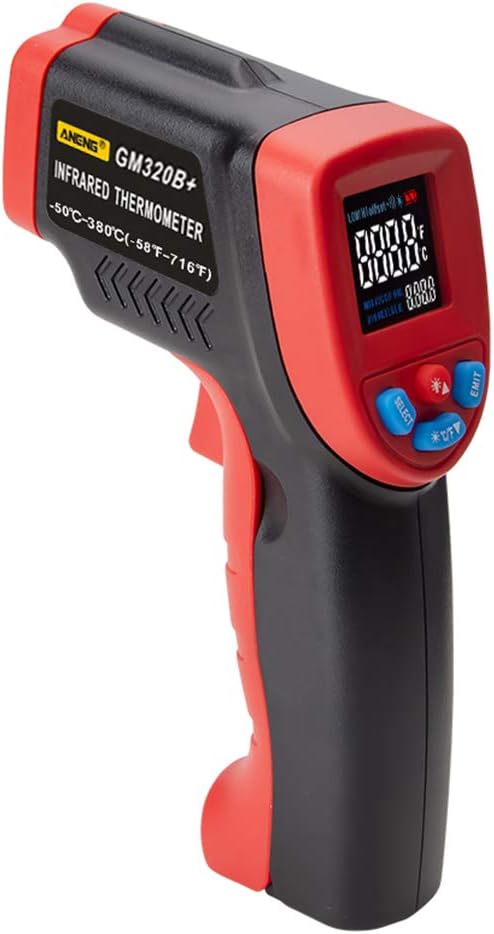 Yintiod -50~380°C Digital l-a-s-er Infrared IR Thermometer Non-Contact Temperature Gauge Gun C/F