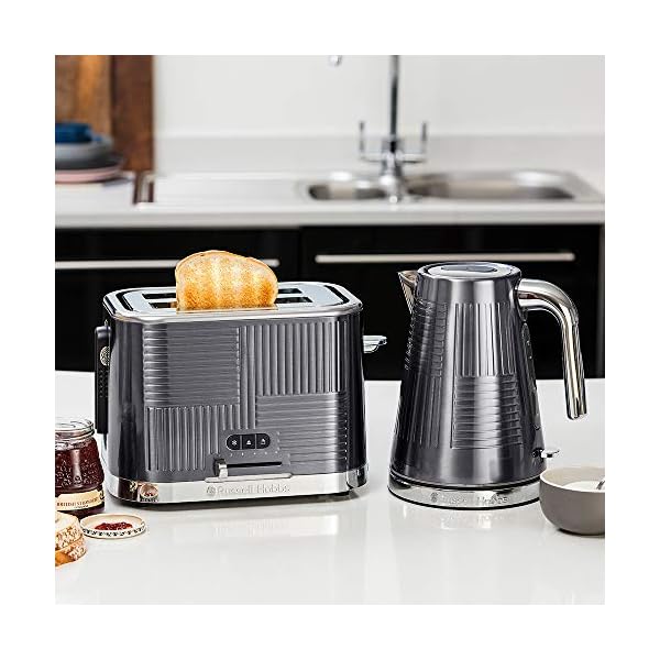 Russell-Hobbs-25250-Geo-Steel-2-Slice-Wide-Slot-Toaster-Contemporary-Design-with-Faster-Toasting-Technology-Textured-Stainless-Steel Russell Hobbs 25250 Geo Steel 2 Slice Wide Slot Toaster - Contemporary Design with Faster Toasting Technology, Textured…
