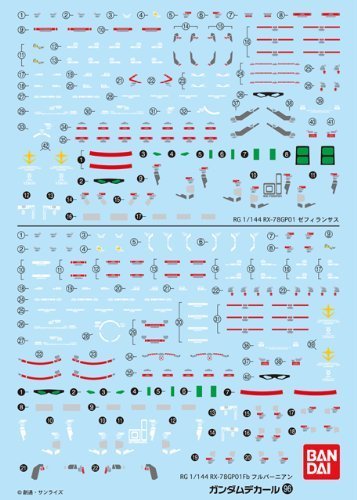 Gundam decal No.96 RG Gundam GP-01 Zephyranthes for / Gundam GP-01 Fullbuirnian