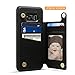 Spaysi Samsung Galaxy S8 Card Holder Case, Galaxy 8 Wallet Case (TM) Slim, Galaxy S8 Folio Leather case 2017, Gift Box, for Galaxy S8 (Black)
