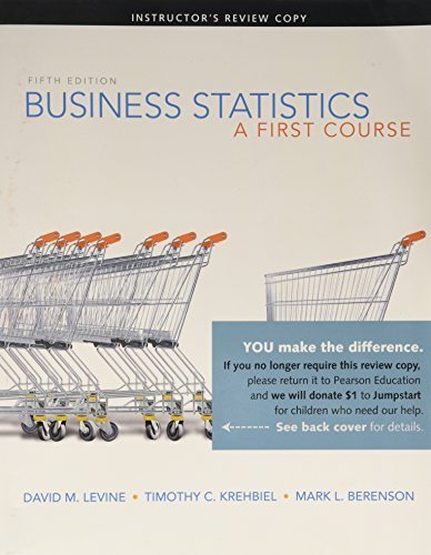 BUSINESS STATISTICS by KREHBIEL,BERENSON LEVINE... 0136065864 Book Cover