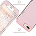 DOMAVER iPhone 8 Plus Case,iPhone 7 Plus Case with Wallet Card Holder and Mirror Hard Plastic Soft TPU Rubber Heavy Duty Shockproof Protective Phone Case Cover for iPhone 7 Plus/8 Plus,Rose Gold