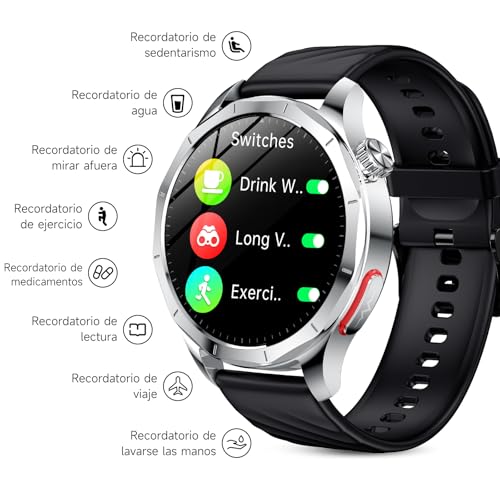 Lgnitek 2026 New ECG Smart Watch Man with HRV/BMI/Blood Pressure, 1.43" AMOLED Smartwatch with 24H Heart Rate Monitor SpO2 Body Temperature Sleep Monitor, Activity Bracelet for Android iOS