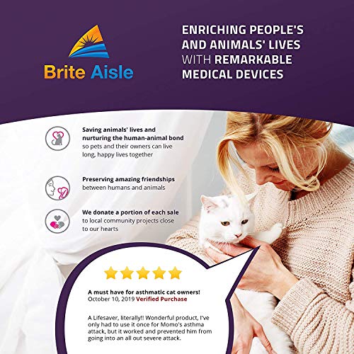 BRITE AISLE Inhaler for Dog or Cat, Aerosol Inhaler Chamber for Dogs