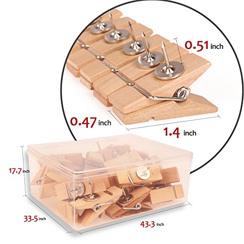 image for GMAOPHY Push Pin Clips - 30 Paper Clips with Pin for Documents/Artwork