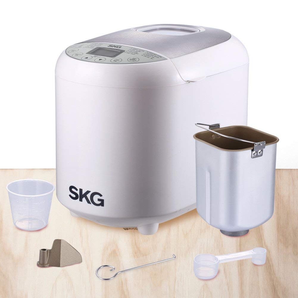 SKG Automatic Bread Maker with Recipes Multifunctional Loaf Maker for