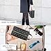 Makeup Bag Leather Travel Makeup Cosmetic Bag for Women Waterproof Makeup Organizer Purse Leather Large Capacity Toiletry Pouch Storage Makeup Tools Jewelry Foundation (Black)