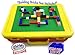 Matty's Toy Stop Brik-Kase Travel, Building, Storage & Organizer Container Case with Building Plate Lid (Holds Approx 2000pcs) - Compatible with All Major Brands (Red, Green & Yellow)