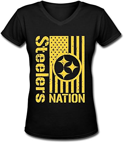 ZARYA Steelers Nation Small V-neck Womens T-Shirt