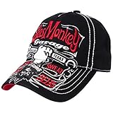 Gas Monkey Garage Men's Heavy Stitched Baseball Cap, Cotton Twill, Black, one Size