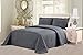 Utopia Bedding Bedspread Set (Queen, Charcoal Grey) - 3 Piece Luxurious Soft Brushed Microfiber Coverlet Set - Quilted Embroidery Over Sized Bed-Cover
