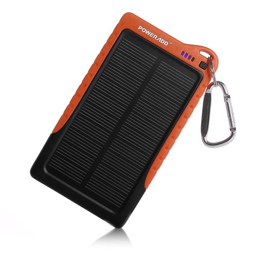 Poweraddâ€ž Apollo 7200mAh Solar Panel Charger Portable Charger Power Bank for iPhone 6 Plus 5S 5C 5 4S, Samsung Galaxy S6 S5 S4 S3 Note 4 3, LG G3, Nexus, HTC One M9, Sony, Nokia, Gopro, GPS and More