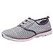 Men Women Quick Drying Mesh Athletic Aqua Water Shoes Lightweight Lace-up Walking Sneaker Shoes