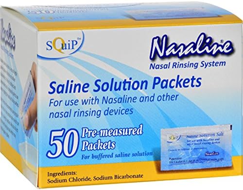 2Pack! Squip Products Nasaline Salt Pre-Measured Packets - 50 Packets