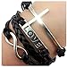 Doinshop Vintage Cross Bracelet Braid Wrist Bangle Adjustable Infinity Cuff Jewelry