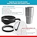 Anti-Slip Cup Handle & Replacement Splash Proof Lid with Slider Closure for 30 Oz YETI Rambler Tumbler Accessories Set Fits RTIC, SIC and More Other 30oz Tumblers, by THERMOSIP (Tumbler Not Included)