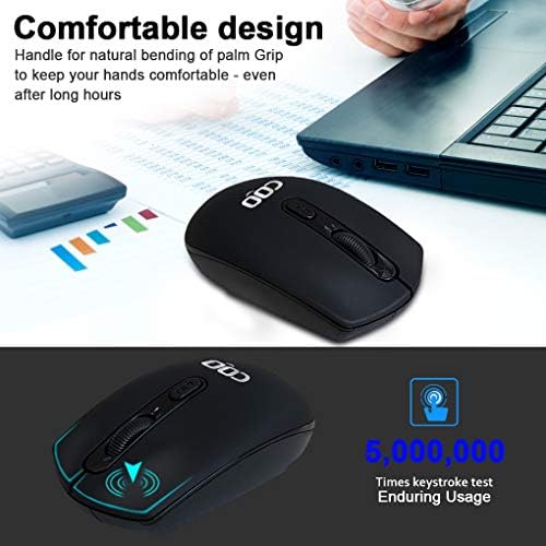 Mouse Inalámbrico,Ratón Inalámbrico Recargable Mouse Wireless Con 2.4G