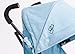 TRIOKID My First Baby Doll Stroller Miniline Blueberry Blue Travel Toys for Kids Portable Doll Pram Drawable Fabric with Removable Weather Resistant Canopy