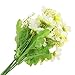 1 Bunch Cineraria Artificial Flower Bouquet Home Office Decor (Light Yellow and White)