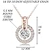 Kedar 18k Rose Gold Plated Austrian Crystal Circle Necklace Pendant with 18