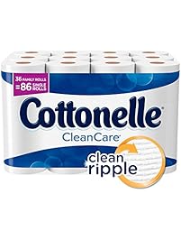 Cottonelle CleanCare Family Roll Toilet Paper, Bath Tissue, 36 Toilet Paper Rolls