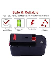 2 paquetes de 18 V HPB18 de repuesto para baterías negras y decker de 18 V HPB18-OPE 244760-00 A1718 FSB18 FS18FL Firestorm inalámbricas herramientas de alimentación