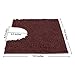 VDOMUS Microfiber Bathroom Contour Rugs Combo, Set of 2 Soft Shaggy Non Slip Bath Shower Mat and U-shaped Toilet Floor Rug - Brown