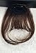 LaaVoo Clip in Bangs Hair Extensions Black Brown Hair Pieces Air Bangs with Temples Clip Real Remy Human Hair
