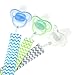 Baby Pacifier Clips (4 Pack) - Bundle Tumble Premium Quality Universal Pacifier Clip for Boys - Great Pacifier / Teething Ring Holder - Extra Safe, Fun, Cute - Unique Baby Shower Gift boy