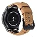 VIGOSS Leather Strap Compatible with Galaxy Watch 46mm Bands/Gear S3 Frontier Band Men 22mm Premium Vintage Crazy Horse Bracelet Replacement for Samsung Galaxy Watch 46mm/Gear S3 Smartwatch Brown