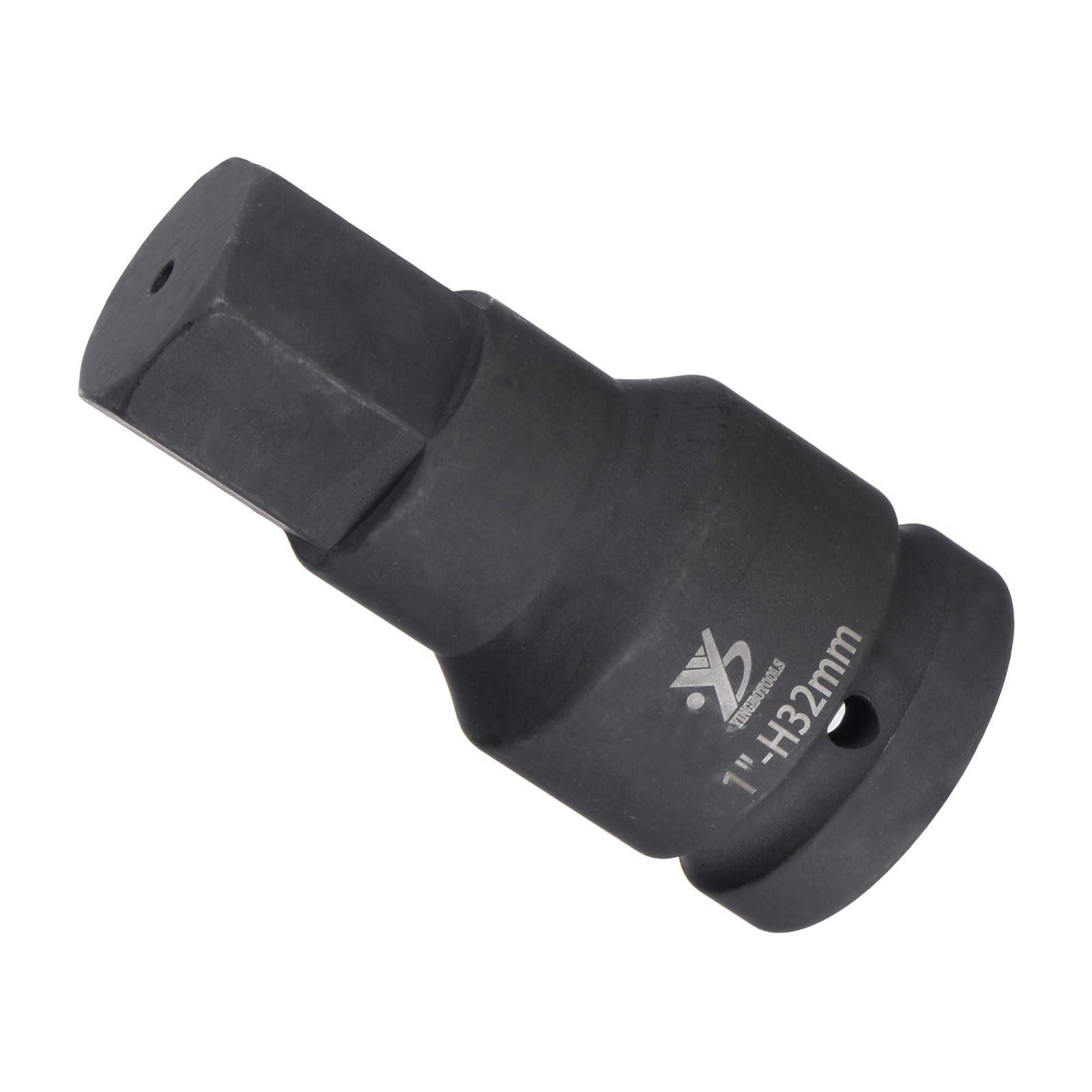 CoCud Impact Hex Bit Socket, 32mm Hex Bit 1" Square Drive 102mm Length, CR-MO Chamfer Design Pin Hole Metric Hex Socket - (Applications: for Automotive Electric Repair)