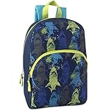 Character Backpacks For School, Summer Camp, Travel and Outdoors With Adjustable, Padded Back Straps (Sharks, 15