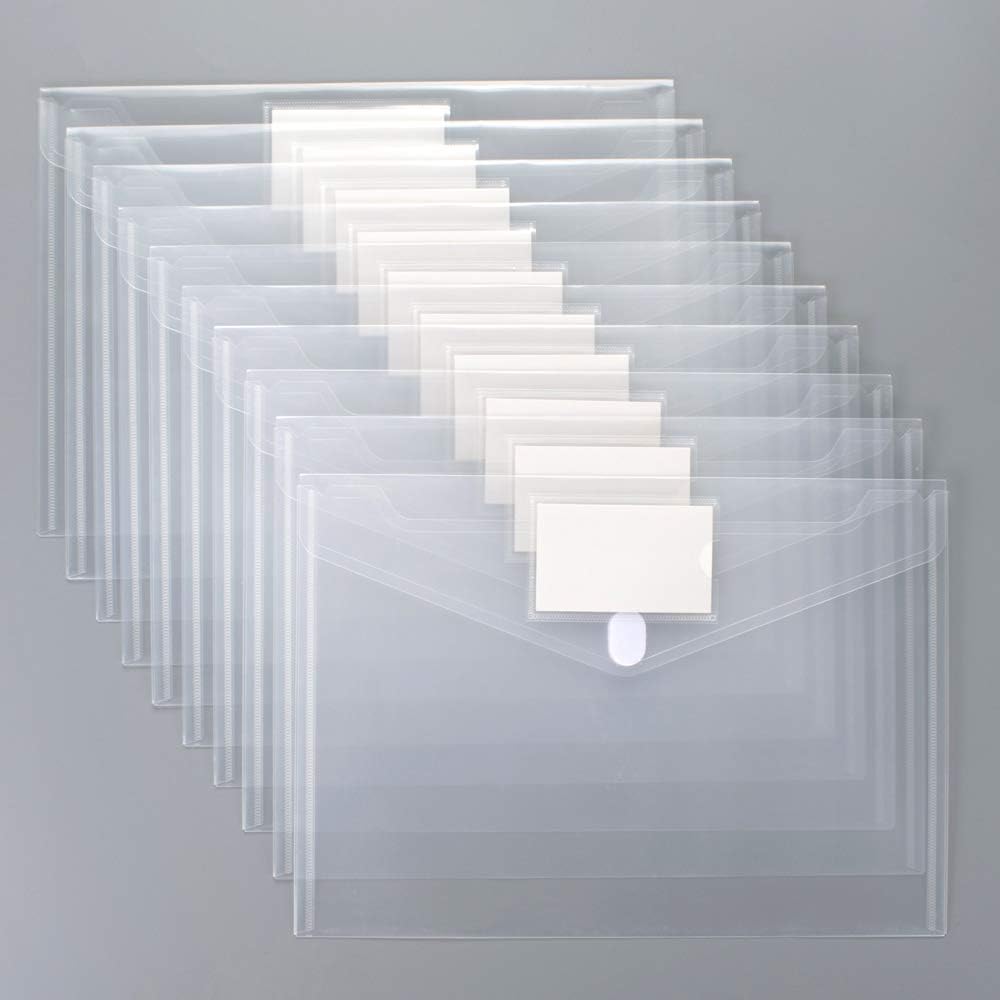 24 Pack Plastic Envelopes Poly Envelopes, Sooez Clear